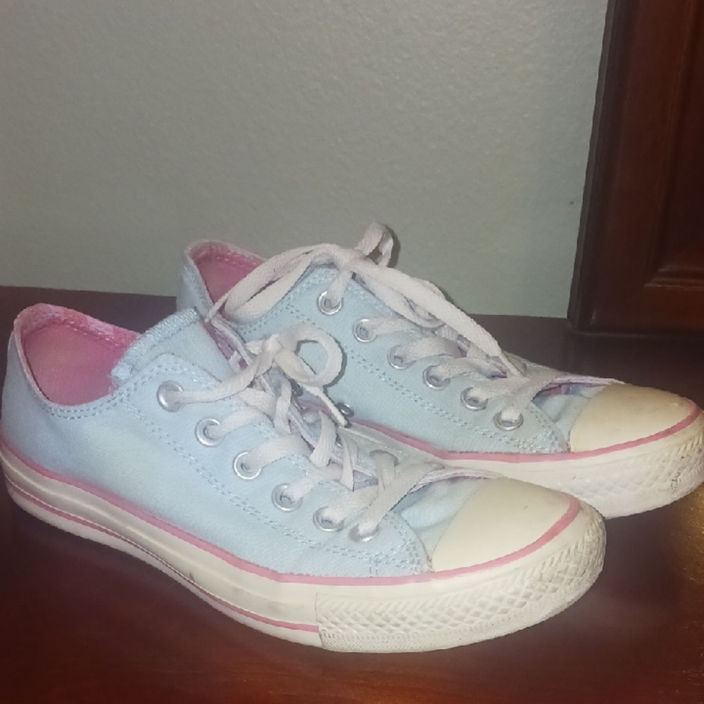 Converse Womens Sneakers in Light Blue and Pink
